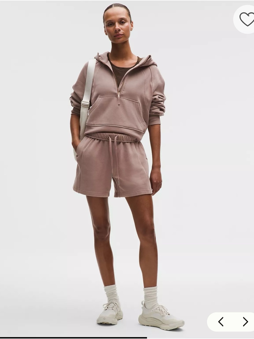 lululemon athletica Half-Zip Hoodie in Dusty Mauve
